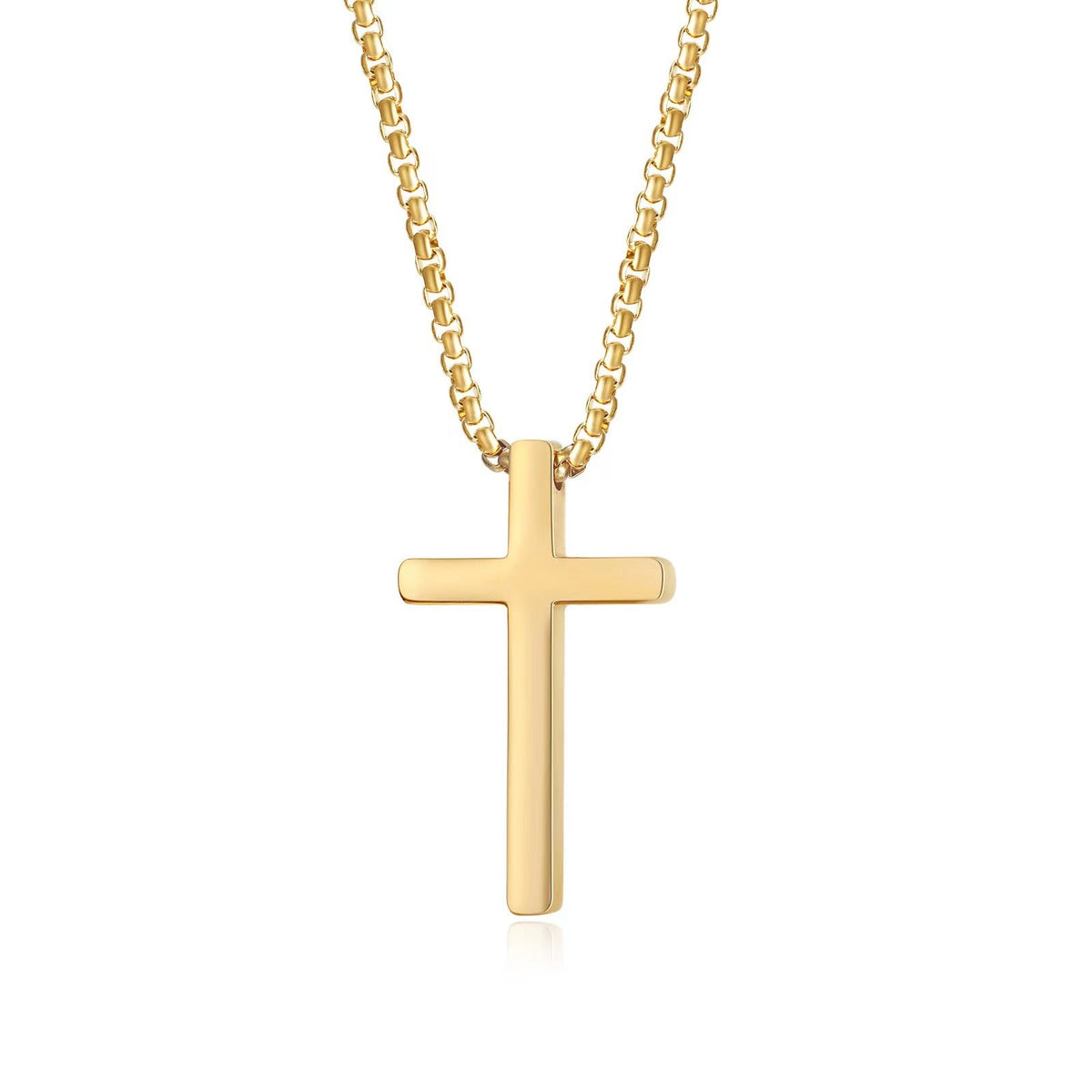 Personalized Cross Necklace Custom Engraved Pendant With Chain
