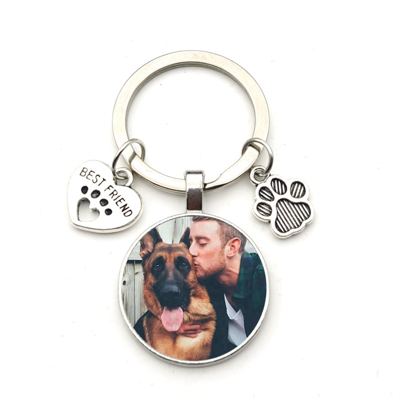 Personalized Dog Photo Keychain