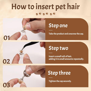 Personalized Cat Hair & Photo Memorial Keychain