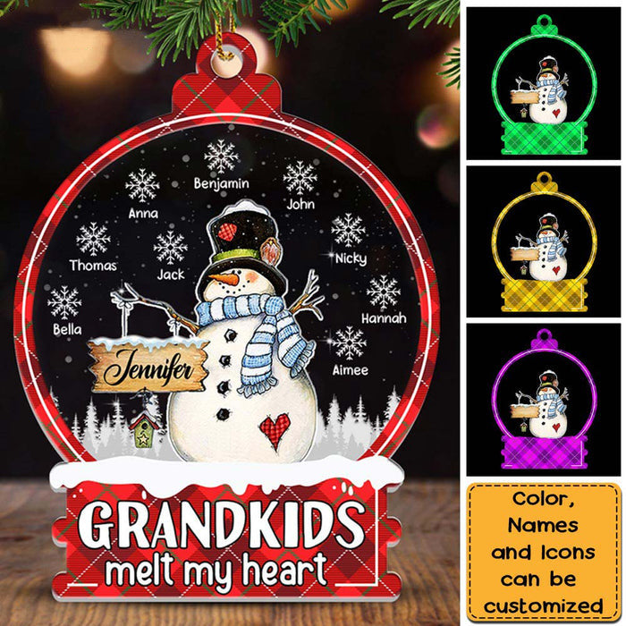 Christmas Gift For Grandma Grandkids Melt My Heart Ornament
