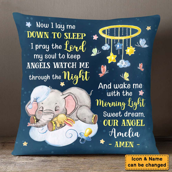 Gift For Baby Prayer Now I Lay Me Down To Sleep Pillow