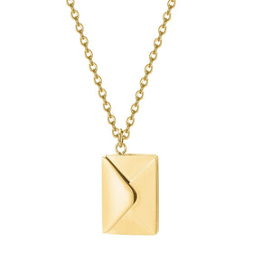 Custom Envelope Style Love Letter Necklace Mothers Day Gift, Anniversary Gift for Her