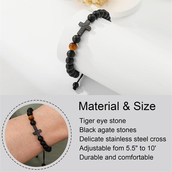 First Holy Communion - American Flag Cross Beads Bracelet