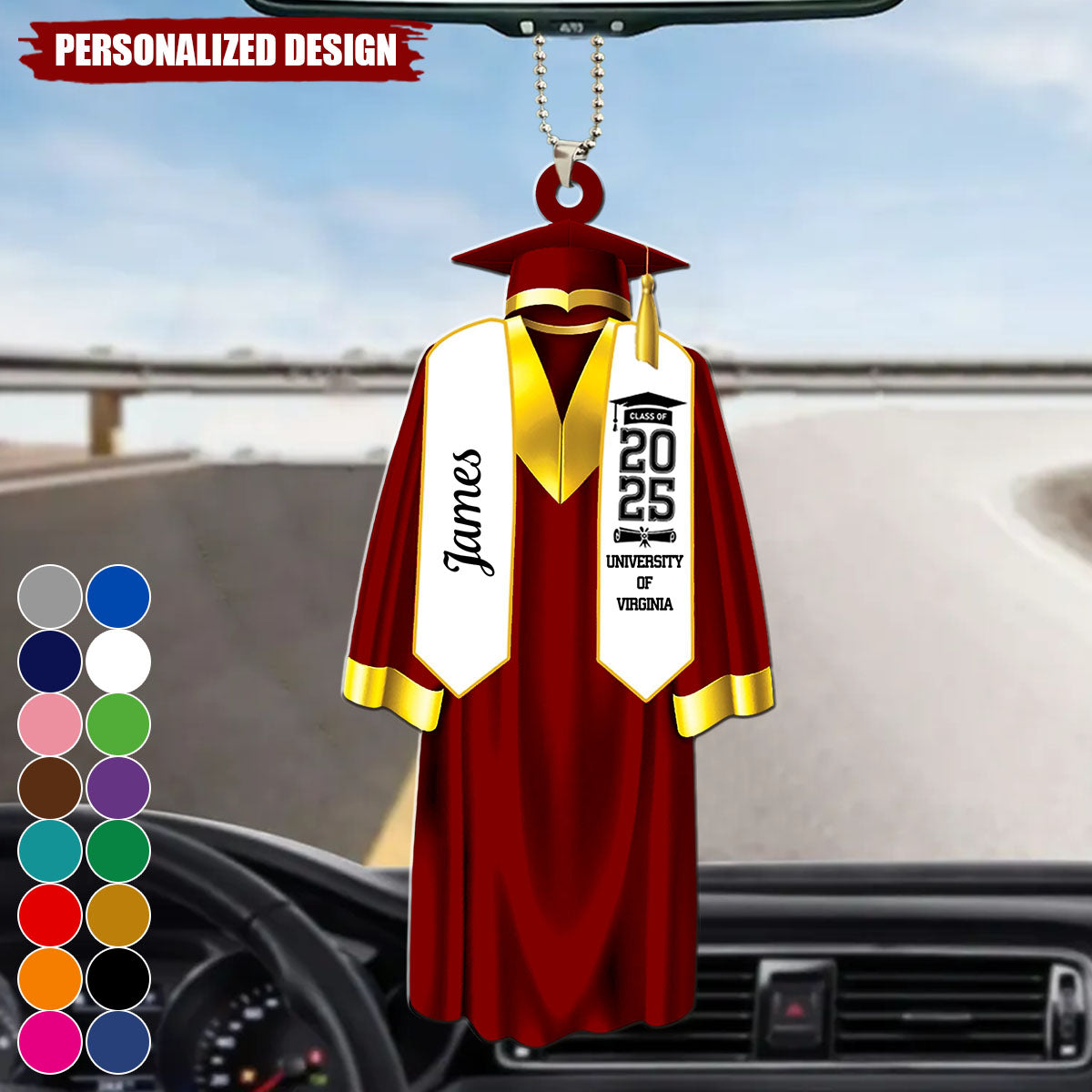 Personalized Graduation Ornament, Custom Name Class Of 2025 Ornament, Graduation Gift