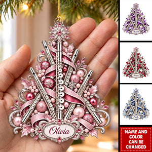 Personalized Flute Acrylic Ornament -Gift For Flutists & Music Teachers