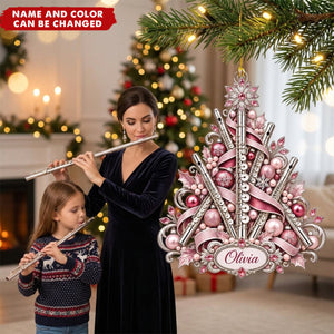 Personalized Flute Acrylic Ornament -Gift For Flutists & Music Teachers