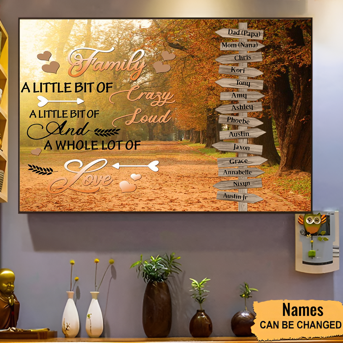 Family A Little Bit Of Crazy - Personalized Poster- Gift For Family