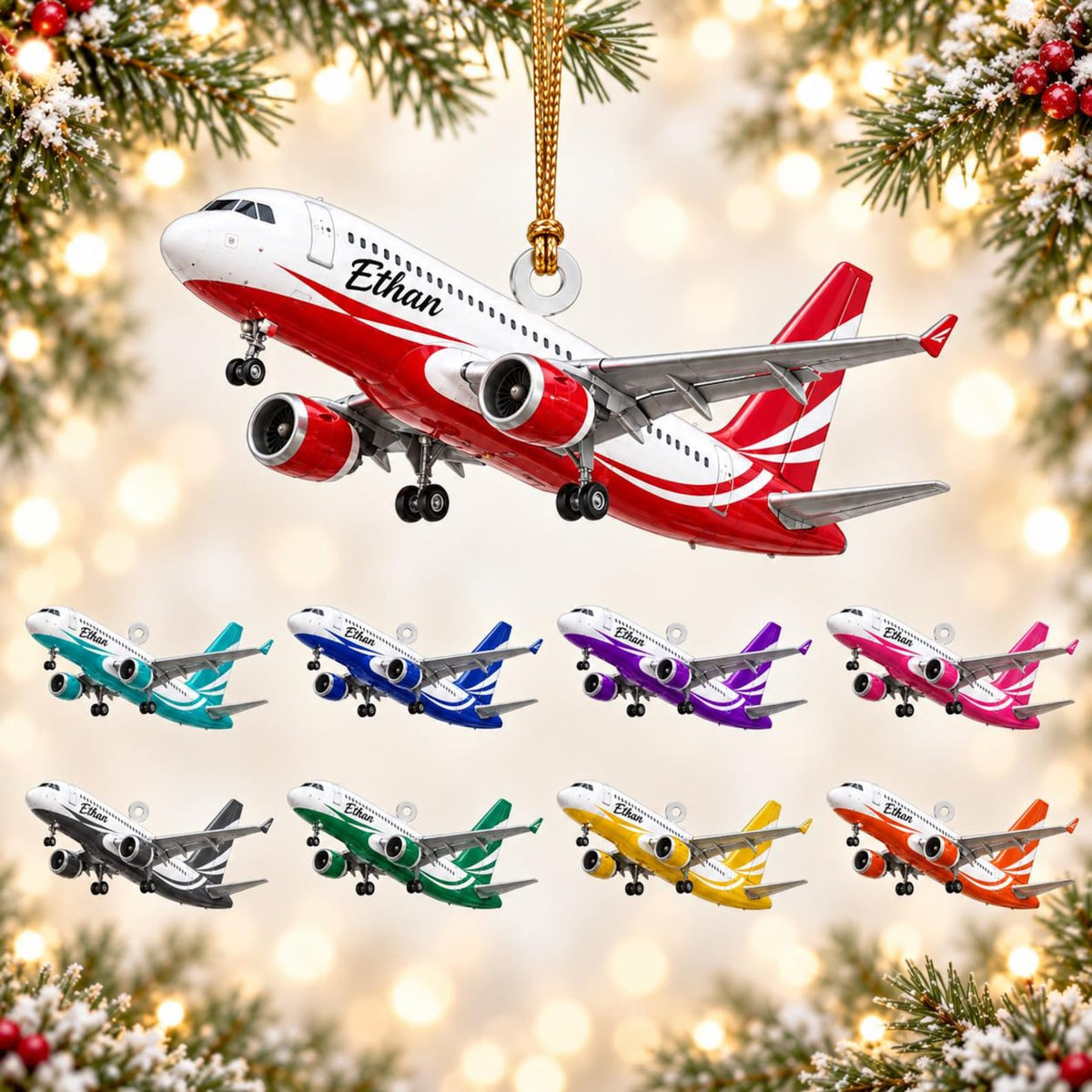 Personalized Airplane Acrylic Ornament, Gift For Pilot & Aviation Lovers