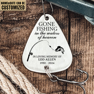 Gone Fishing In The Waters Of Heaven - Personalized Fishing Lure, Memorial Gift