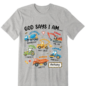 Gifts For Kid Construction Machines I Am Kid T Shirt