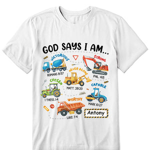 Gifts For Kid Construction Machines I Am Kid T Shirt