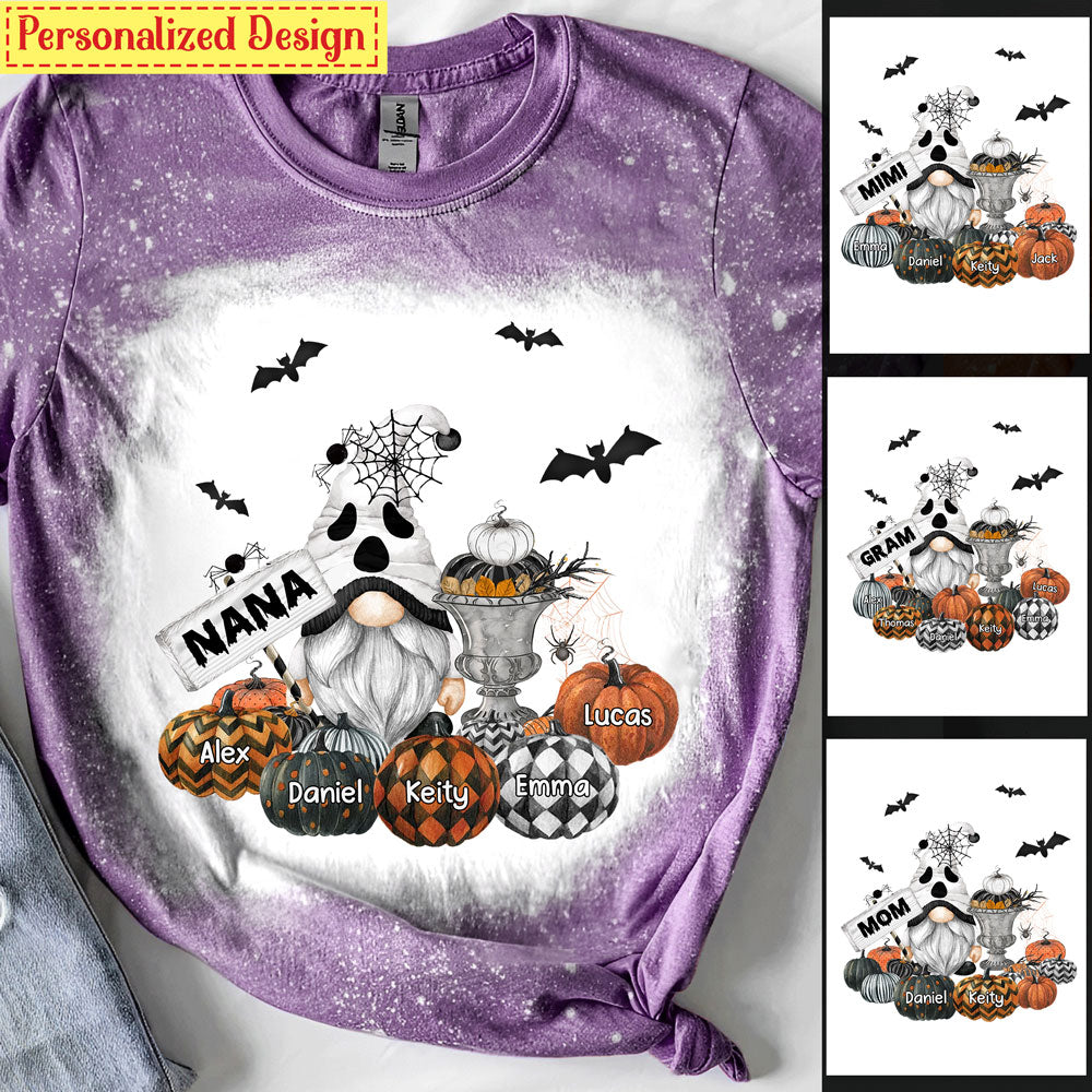 Ghost Dwarf Nana And Pumpkin Kids Halloween Personalized 3D T-shirt
