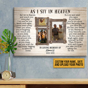 Custom Photo - In Memory Gift For Loss Best Personalized - Memorial poster - Personality Customized Canvas