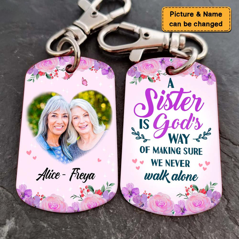 Custom Photo Gift Friends Sisters Stainless steel  Keychain