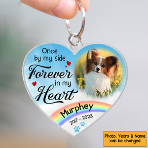 Pet Memorial Gift Forever In My Heart Acrylic Keychain