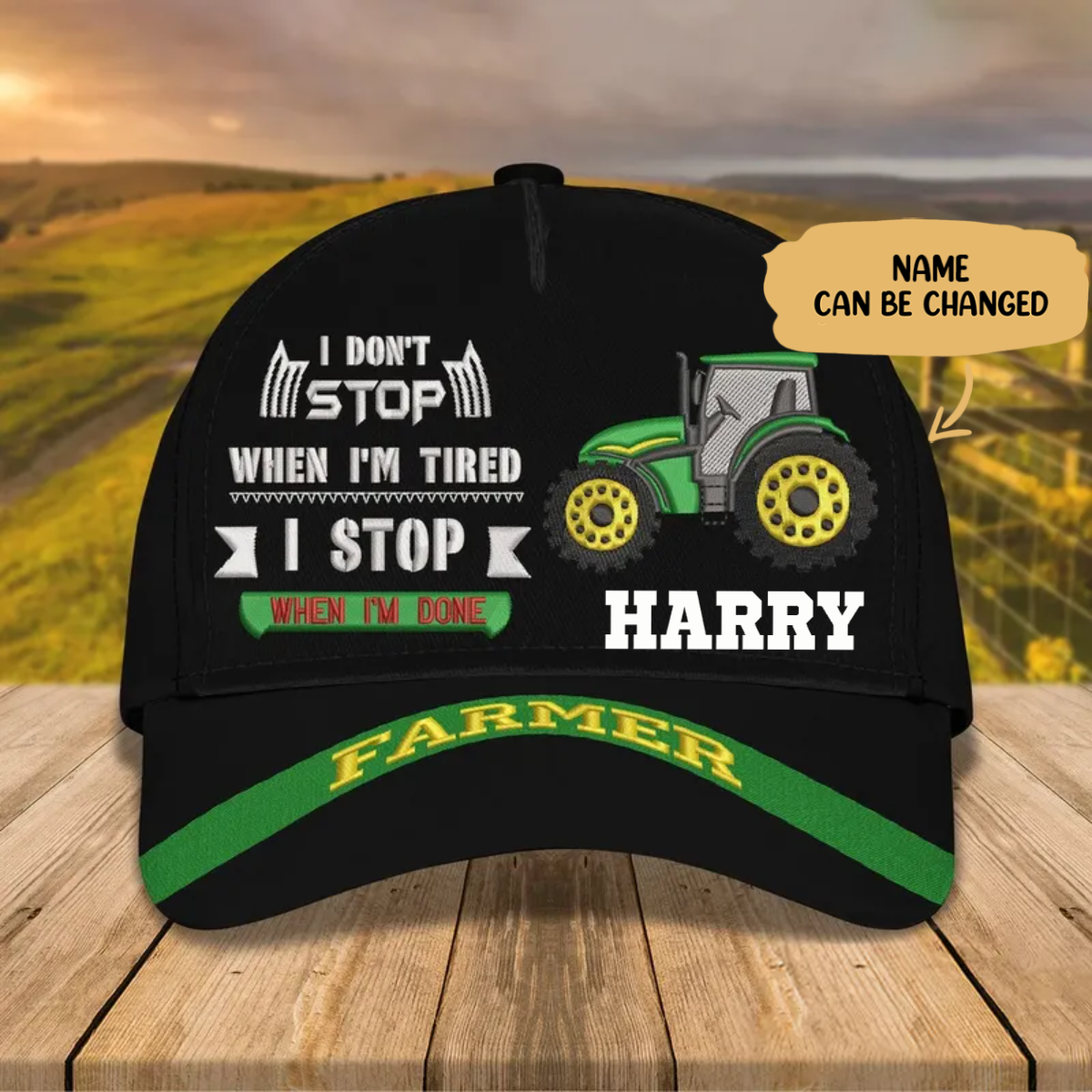 Farmer Lovers - I Don't Stop When I'm Tired I Stop When I'm Done - Personalized Classic Cap