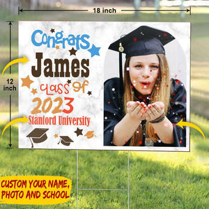 Congrats Class of 2023 Custom Text Image  Sign - Graduation Day