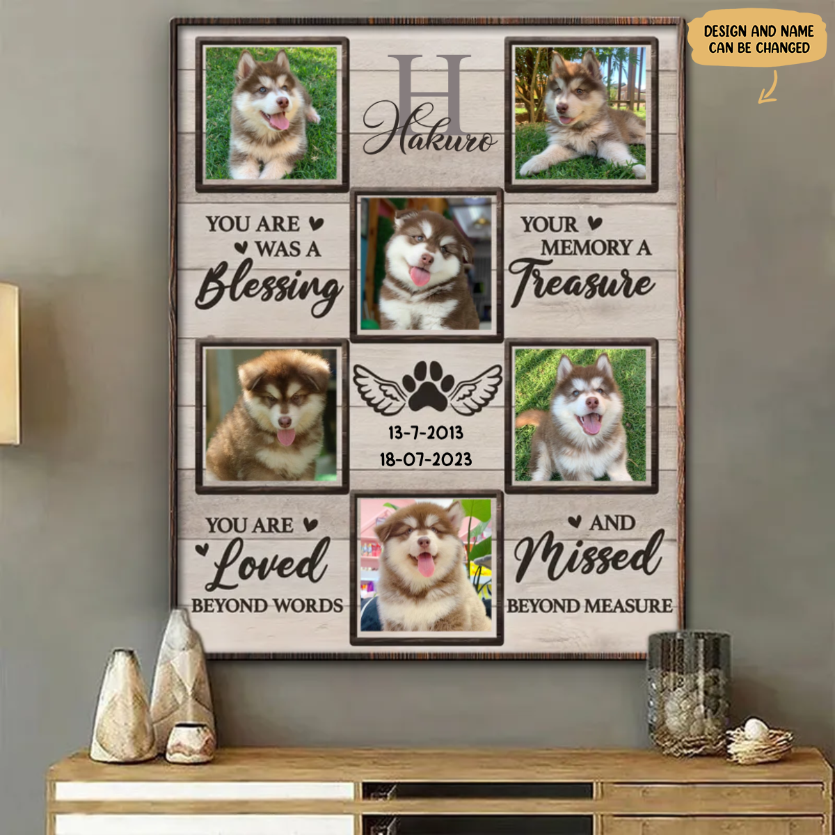 Pet Lovers - Custom Photo Dog Memorial Posters - Personalized Poster