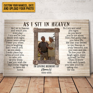 Custom Photo - In Memory Gift For Loss Best Personalized - Memorial poster - Personality Customized Canvas