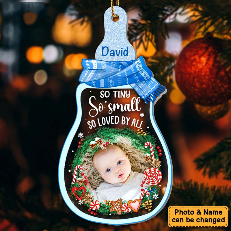 Christmas Gift For Newborn Baby So Loved By All Photo Ornament