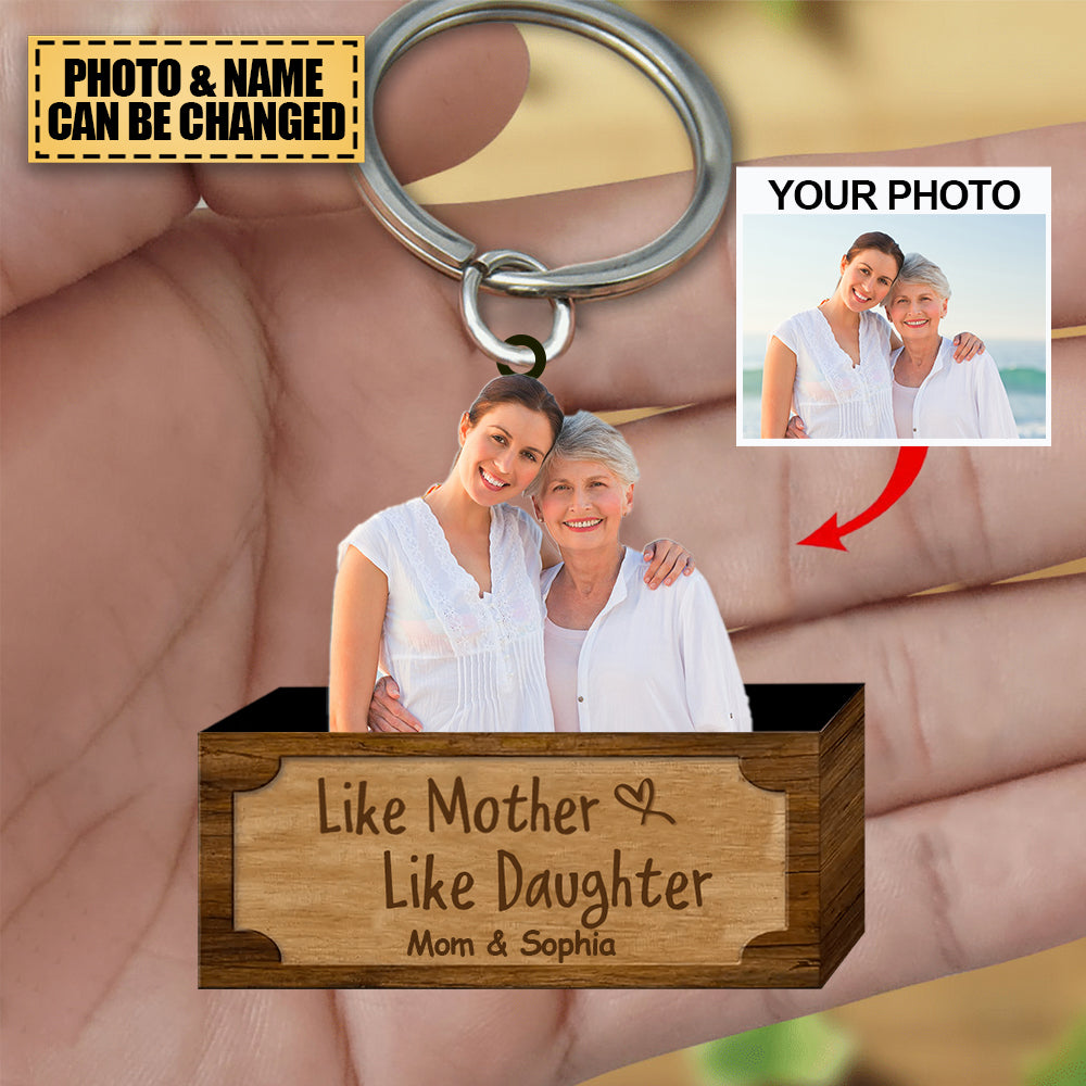 Like Mother Like Daughter Personalized Keychain Gift For Mother's Day
