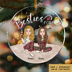 Besties Forever - Personalized Circle Acrylic Ornament