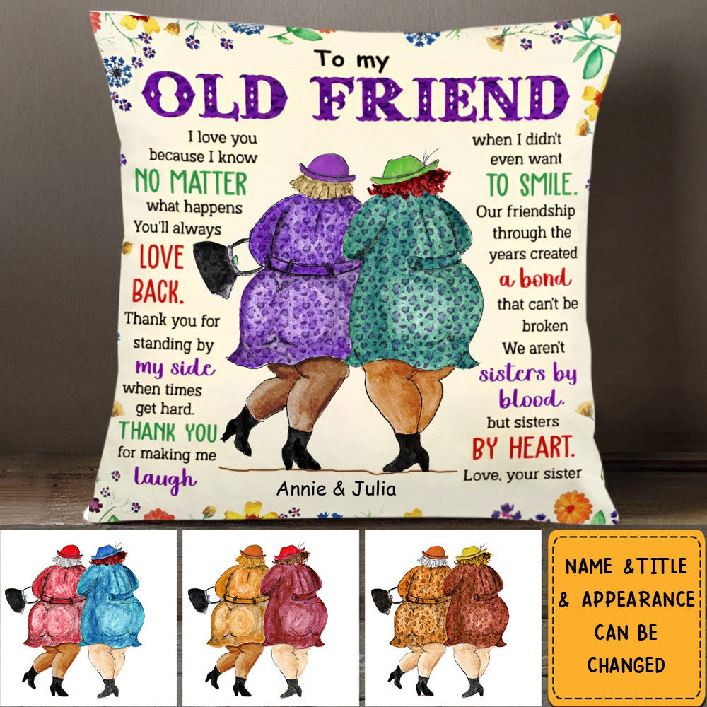 Gift For Old Friends Bestie I Love You Personalized Pillow