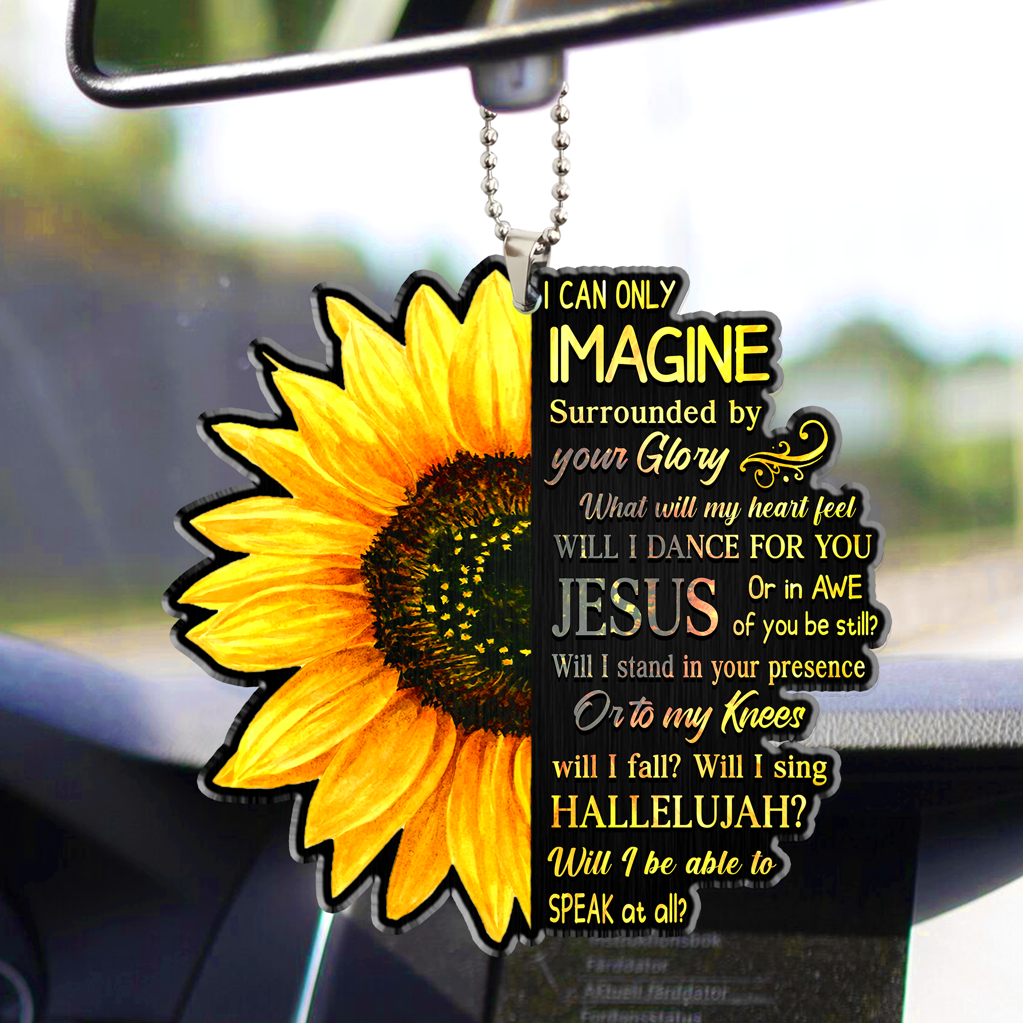 Half Sunflower Surrounded By Glory Ornament