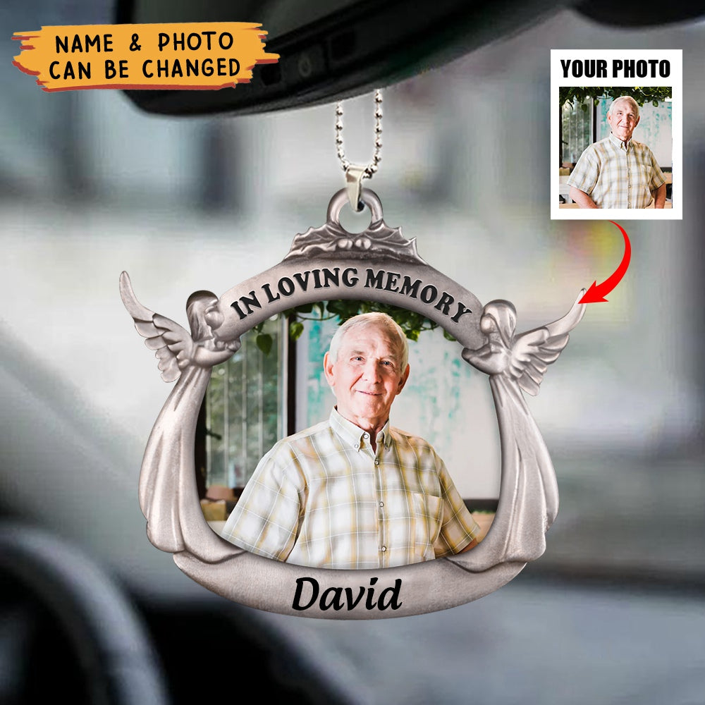 Memorial Custom Photo Angel In Loving Memory Personalized Car Ornament