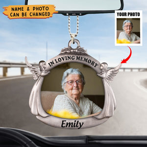 Memorial Custom Photo Angel In Loving Memory Personalized Car Ornament