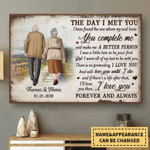 The Day I Met You I Have Found The One, Personalized Poster, Anniversary Gifts