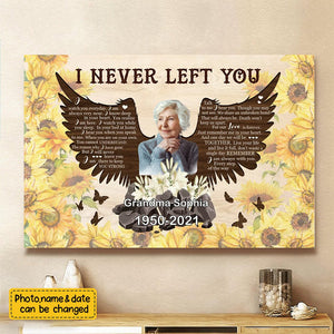 Personalized Sympathy Gifts, I Never Left You Poster, Memorial Gifts For Loss