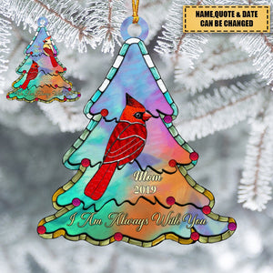 Christmas Tree Memorial Family Loss Cardinal Personalized Acrylic Ornament