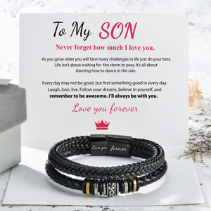 For Son - I Will Always Be With You - Double Row Bracelet