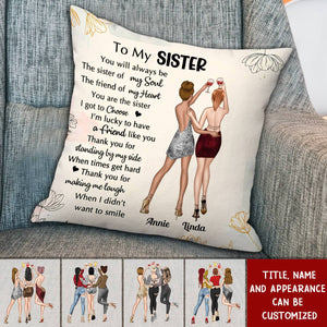 The Sister Of The Soul - Personalized Pillow