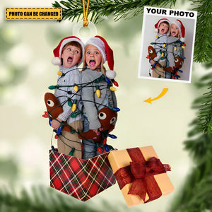 Custom Photo Mica Ornament - Christmas, Birthday Gift For Family Members, Mom, Dad