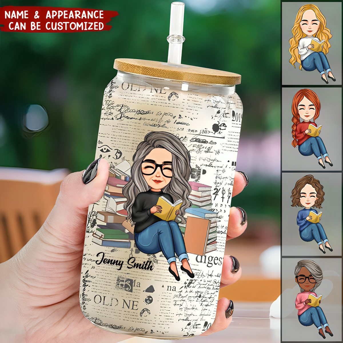 Just One More Chapter - Personalized Clear Glass Cup