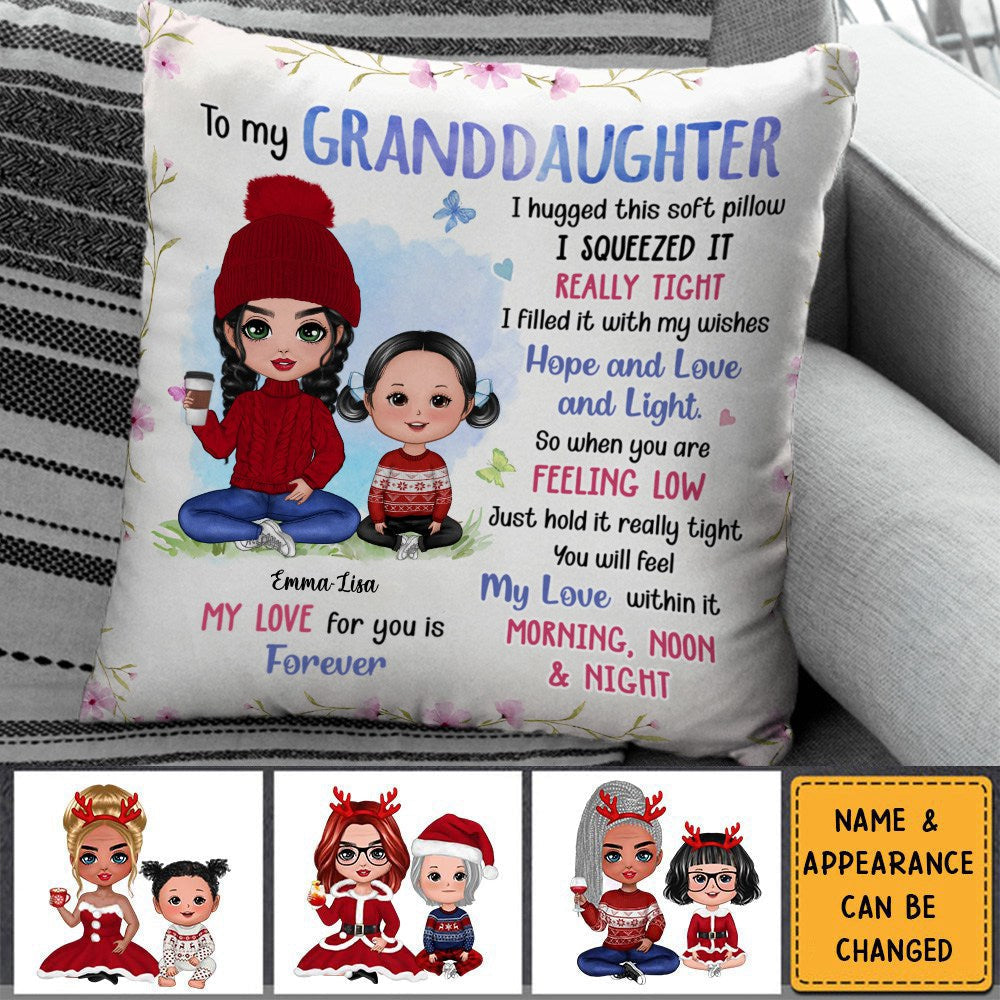 Gift For Granddaughter Hug This Flower Pillow