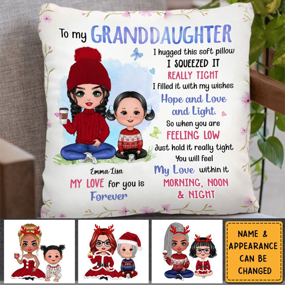 Gift For Granddaughter Hug This Flower Pillow