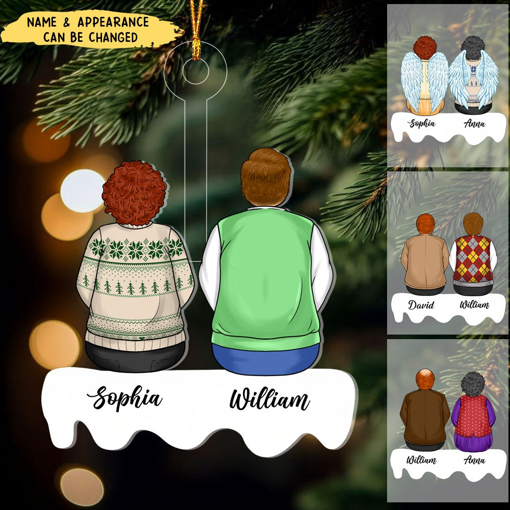 Gift For Lost Loved One Old Couple Memorial Ornament