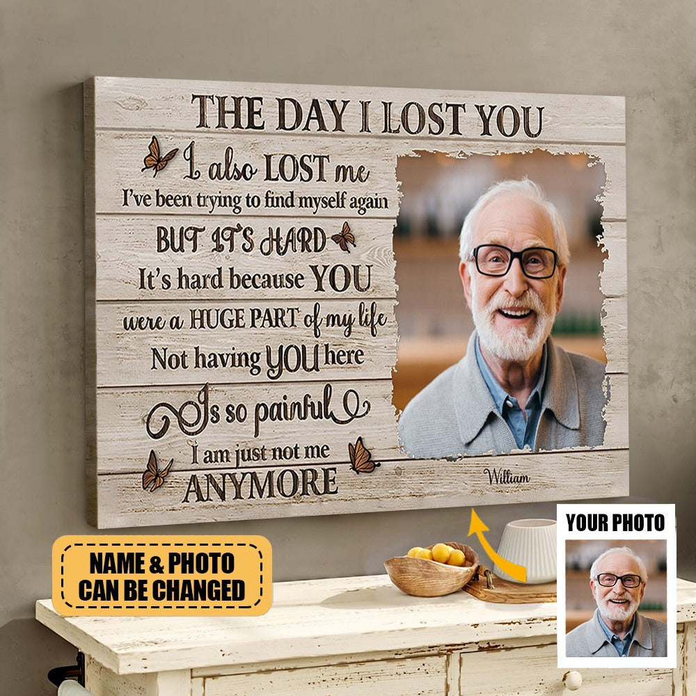 The Day I Lost You - Upload Image, Personalized Horizontal Poster