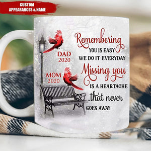 Personalized Cardinal Winter Memorial Mug