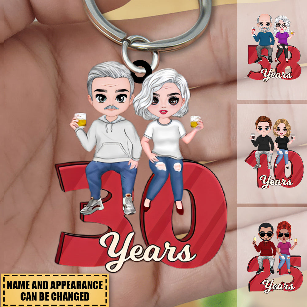 Personalized Anniversary Couple Annoying Each Other And Still Going Strong Keychain