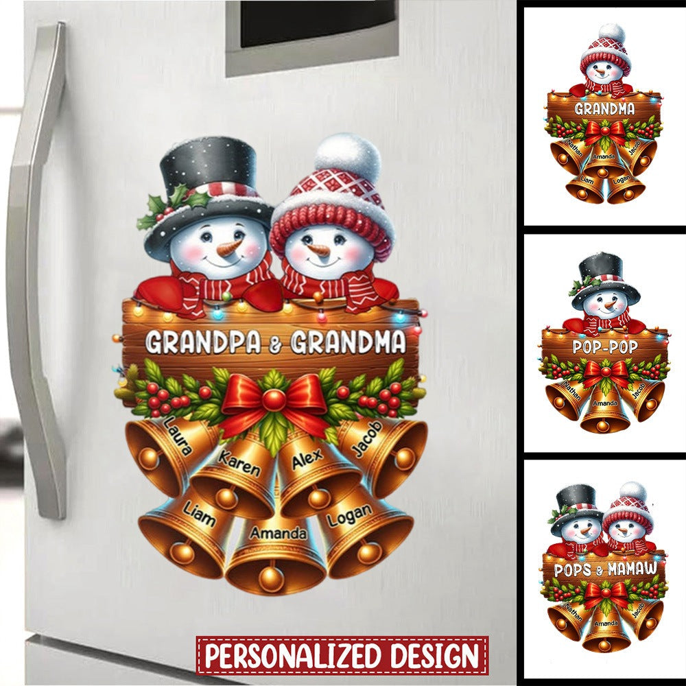 Snowman Papa Nana Family Christmas Gift Xmas Personalized Sticker Decal