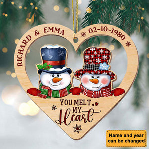 Christmas Gift For Couple You Melt My Heart Ornament