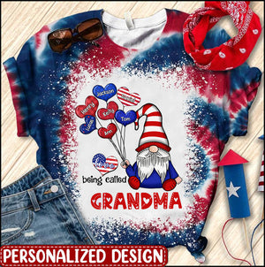 4th of July Independence Day Dwarf Grandma Mom Sweet Balloon Heart Kids Personalized 3D T-Shirt