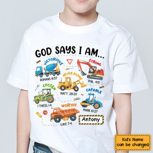 Gifts For Kid Construction Machines I Am Kid T Shirt