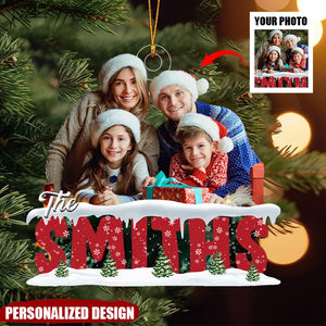 Custom Family Photo Acrylic Christmas Ornament