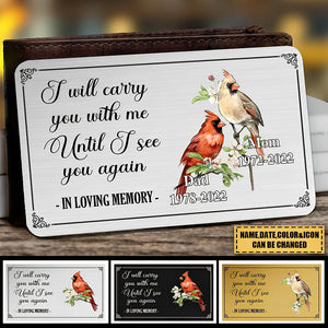 I Will Carry You With Me Cardinal Wallet Card