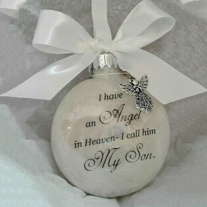 Christmas ornaments feather ball - Angel In Heaven Memorial Ornament